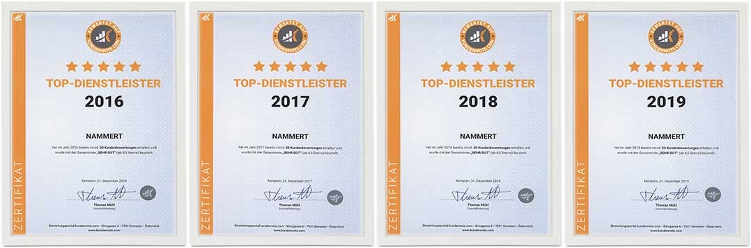 Top Dienstleister 2016 – NAMMERT